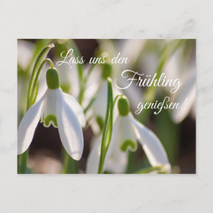 Lass uns die Frühling genießen! Postkarte