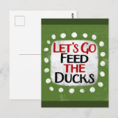 Lass uns die Postkarte der Enten Gefüttert werden (Vorne/Hinten)
