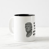 Lass uns diese Statue abreißen Zweifarbige Tasse (Vorderseite Links)