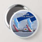 Lass uns dieses Rennen gewinnen! Button (Vorne & Hinten)