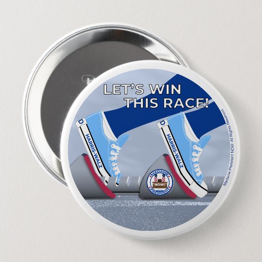 Lass uns dieses Rennen gewinnen! Button (Vorne & Hinten)