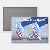 Lass uns dieses Rennen gewinnen! Magnet (Vorderseite/Rückseite)