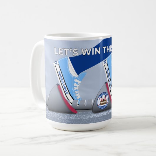 Lass uns dieses Rennen gewinnen! Mug Kaffeetasse (Vorderseite Links)