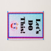 Lass uns dieses rosa blaue Puzzle machen (Horizontal)