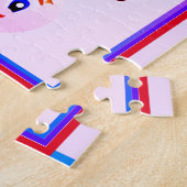 Lass uns dieses rosa blaue Puzzle machen (Seite)