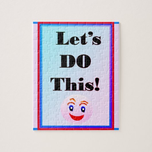 Lass uns dieses rosa blaue Puzzle machen (Vertikal)