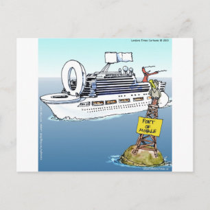 Lass uns eine Kreuzfahrt machen Lustige Geschenke  Postkarte