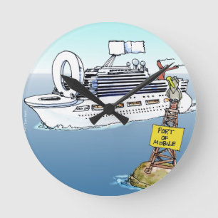 Lass uns eine Kreuzfahrt machen Lustige Geschenke Runde Wanduhr