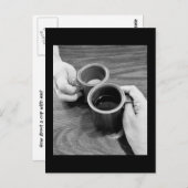 Lass uns eine Postkarte für den Kaffee haben (Vorne/Hinten)