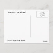 Lass uns eine Postkarte für den Kaffee haben (Rückseite)