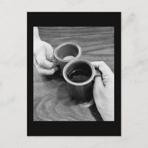 Lass uns eine Postkarte für den Kaffee haben