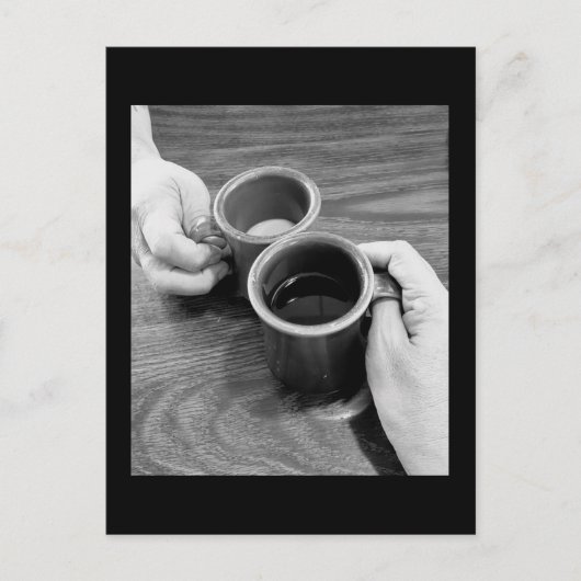 Lass uns eine Postkarte für den Kaffee haben (Vorderseite)