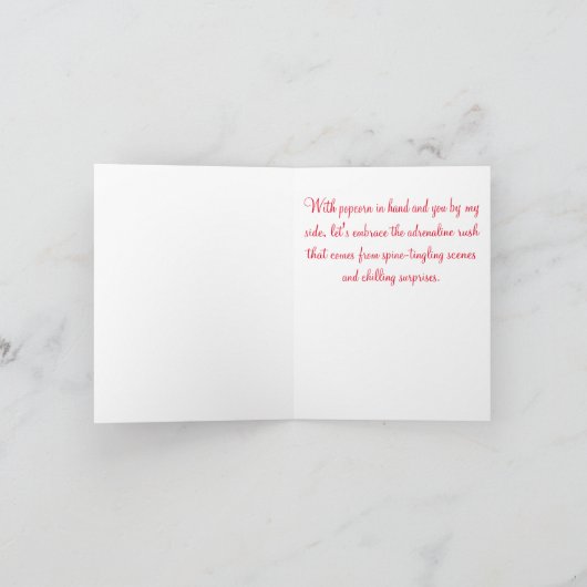 Lass uns einen beängstigenden Filmabend machen Karte (Innenseite)