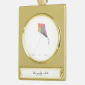 Lass uns einen Drachen fliegen gehen Banner-Ornament Gold (Links)