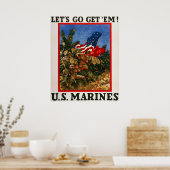 Lass uns "Em" holen - U.S. Marines Poster (Küche)