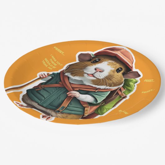 Lass uns entdecken! Outdoor Guinea Schweineschwanz Pappteller (Schrägansicht)