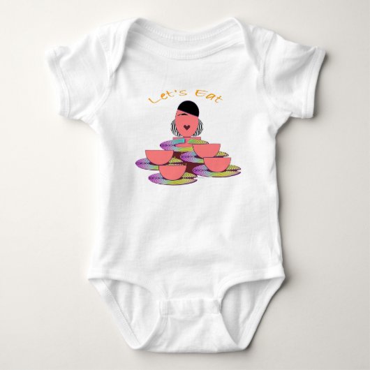 LASS UNS ESSEN BABY STRAMPLER (Vorderseite)