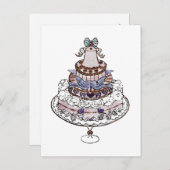 Lass uns essen Kuchen ~ Postkarte / Einladungen (Vorne/Hinten)