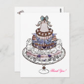 Lass uns essen Kuchen ~ Postkarte / Einladungen (Vorne/Hinten)