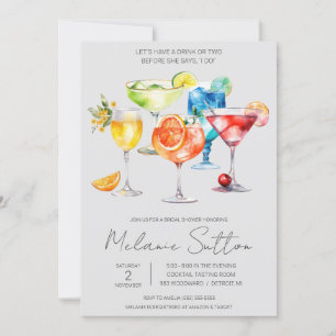 Lass uns etwas trinken! Cocktail Drinks Brautparty Einladung