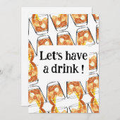 Lass uns etwas trinken ! einladung (Vorne/Hinten)