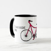 Lass uns Fahrrad fahren, Fahrrad zeichnend, deinen Tasse (Vorderseite Links)