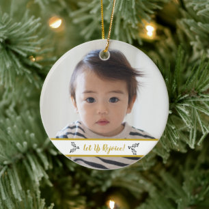 Lass uns Freude   1. Weihnachtsfest im Baby Keramik Ornament