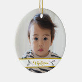 Lass uns Freude | 1. Weihnachtsfest im Baby Keramik Ornament (Rechts)