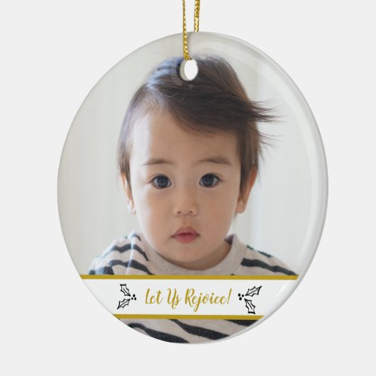 Lass uns Freude | 1. Weihnachtsfest im Baby Keramik Ornament (Links)