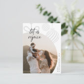 Lass uns Freude, Familie Foto, Saison Gruß Postkarte (Stehend Vorderseite)