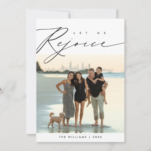 Lass uns Freude, Weihnachten Familie Foto Layover (Vorderseite)