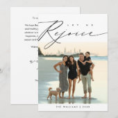 Lass uns Freude, Weihnachten Familie Foto Layover (Vorne/Hinten)