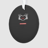 Lass uns Freunde sein! Klassisches Skeletthandherz Ornament (Vorderseite)