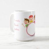 Lass uns Freundschaft schließen, Boy Girl Clip Art Kaffeetasse (Vorderseite Links)