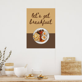 Lass uns frühstücken poster