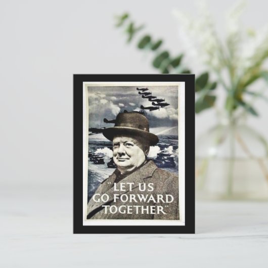 Lass uns für den Krieg Postkarte (Stehend Vorderseite)