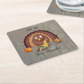 Lass uns geben Dank Square Erntedank Untersetzer (angewinkelt)