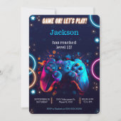 Lass uns Geburtstag Videospiel spielen Einladung (Vorderseite)