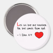 Lass uns gegenseitig Liebe Magnet (Vorderseite/Rückseite)