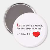 Lass uns gegenseitig Liebe Magnet (Vorderseite/Rückseite)