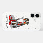 Lass uns gehen! Australischer Schäferhund (blaues  Case-Mate iPhone Hülle (Rückseite (Horizontal))