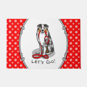 Lass uns gehen! Australischer Schäferhund (blaues Fußmatte (Vorderseite)