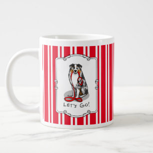 Lass uns gehen! Australischer Schäferhund (blaues Jumbo-Tasse