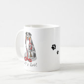 Lass uns gehen! Australischer Schäferhund (blaues  Kaffeetasse (Vorderseite Links)