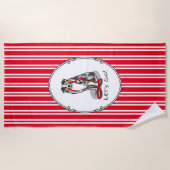 Lass uns gehen! Australischer Schäferhund (blaues Strandtuch (Vorderseite)