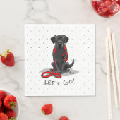Lass uns gehen! Black Labrador Retriever - Niedlic Serviette (Beispiel)