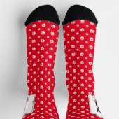 Lass uns gehen! Boston Terrier Dog (schwarz) Funny Socken (Oben)