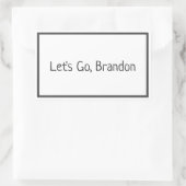 Lass uns gehen, Brandon Biden Rechteckiger Aufkleber (Tasche)