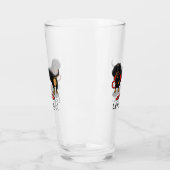 Lass uns gehen! Dackel Hund (schwarz und braun) Wi Glas (Links)