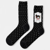 Lass uns gehen! Dackel Hund (schwarz und braun) Wi Socken (Linkes Detail)